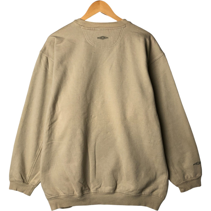 Umbro logo sweatshirt, men's size XXL unclear beige type brown Vintage Second Hand