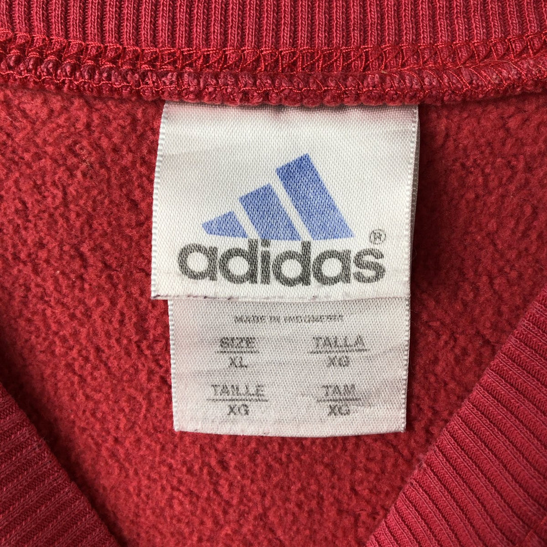 2000'S Adidas logo sweatshirt, women's size XL cotton pink type Vintage Second Hand