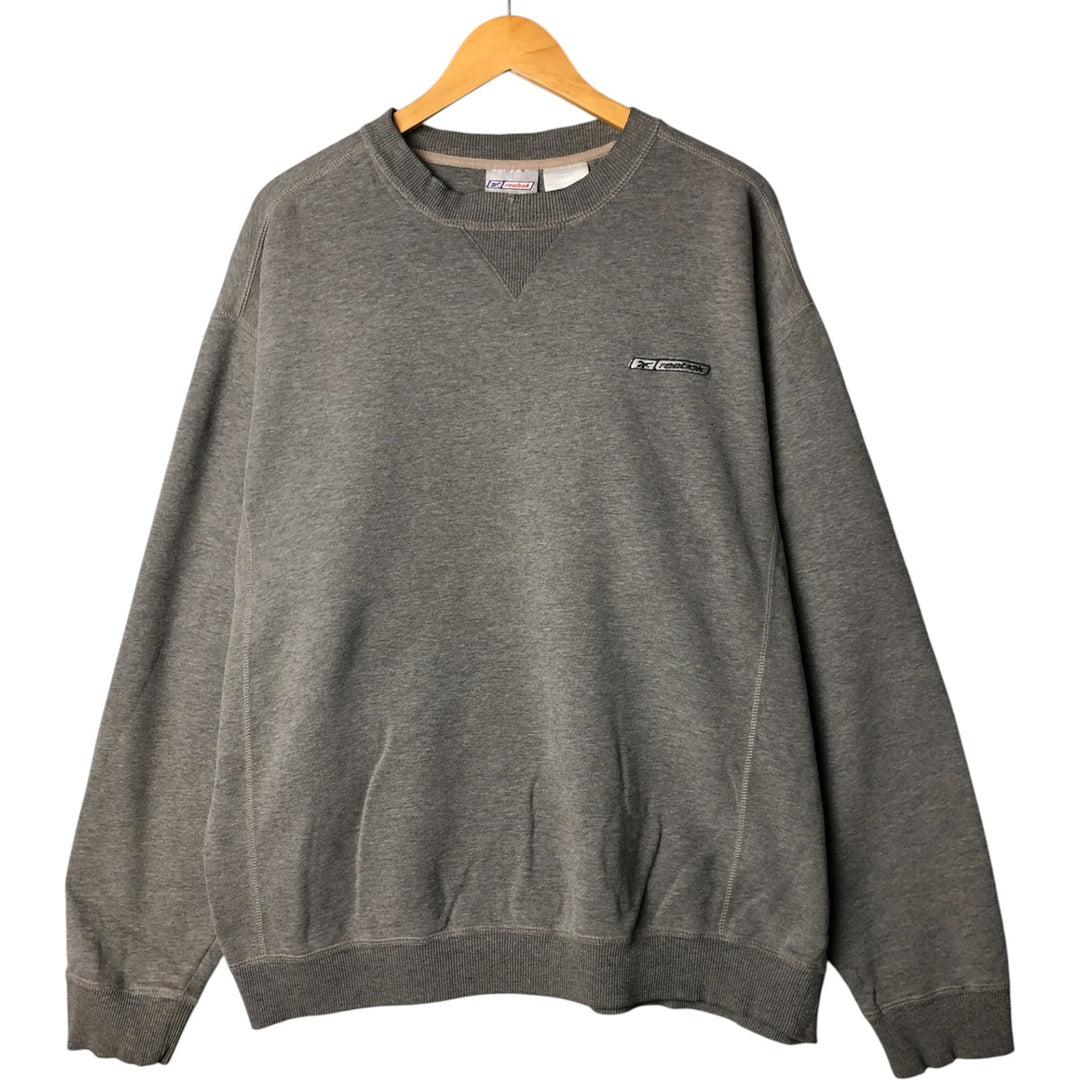 Reebok One-Point Logo Sweatshirt, Men's XL cotton gray type Vintage Second Hand