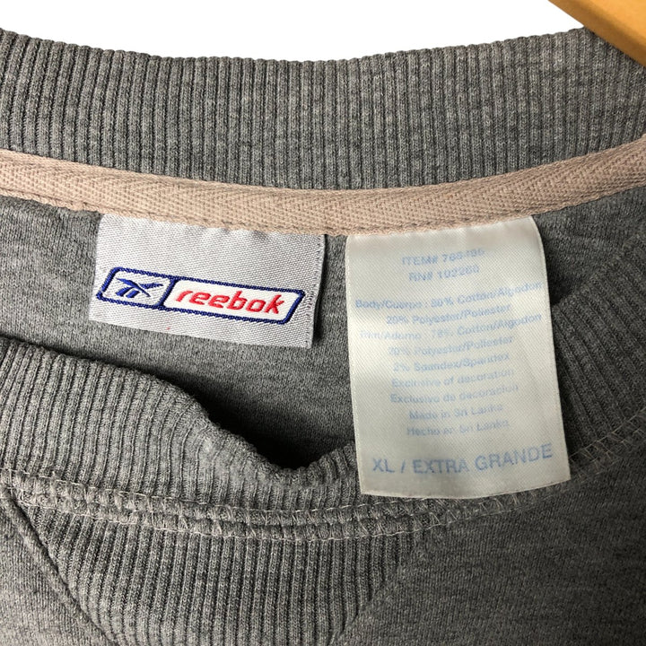 Reebok One-Point Logo Sweatshirt, Men's XL cotton gray type Vintage Second Hand