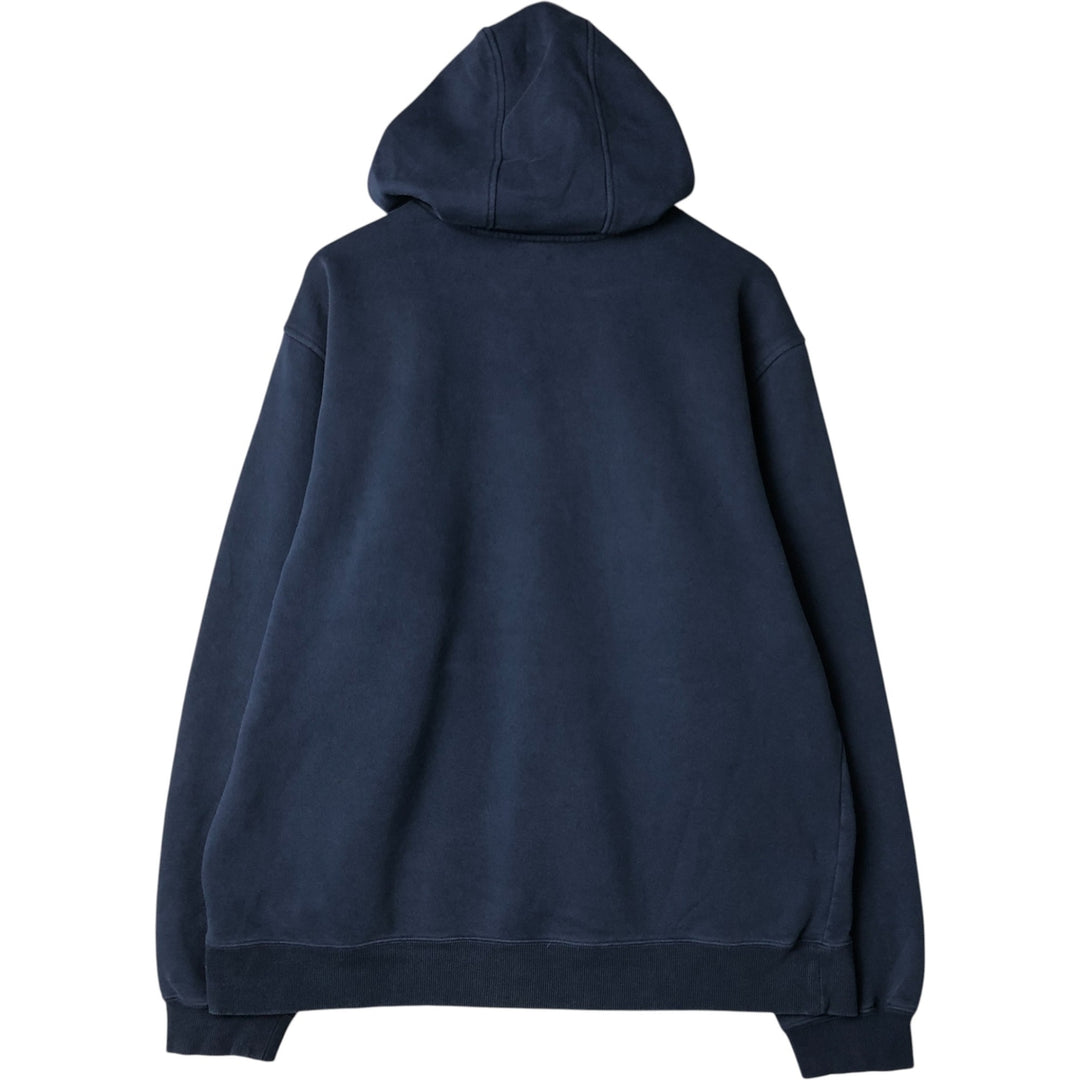 00'S adidas sweatshirt pullover hoodie, men's size L cotton navy blue type Vintage Second Hand