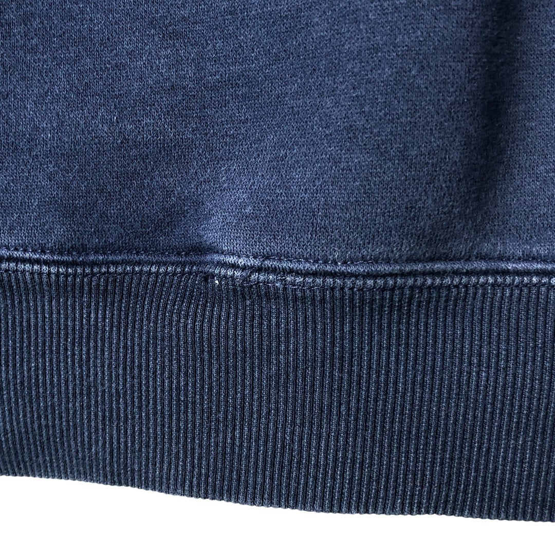 00'S adidas sweatshirt pullover hoodie, men's size L cotton navy blue type Vintage Second Hand