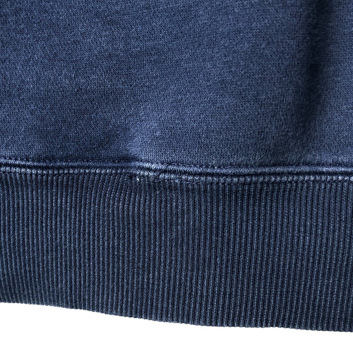 00'S adidas sweatshirt pullover hoodie, men's size L cotton navy blue type Vintage Second Hand