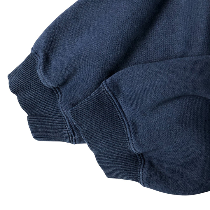 00'S adidas sweatshirt pullover hoodie, men's size L cotton navy blue type Vintage Second Hand