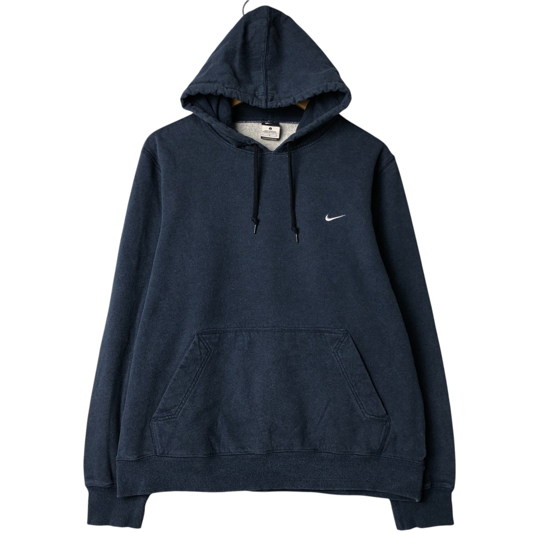 Nike Sweat Pullover Hoodie, Men's Size L cotton navy blue type Vintage Second Hand