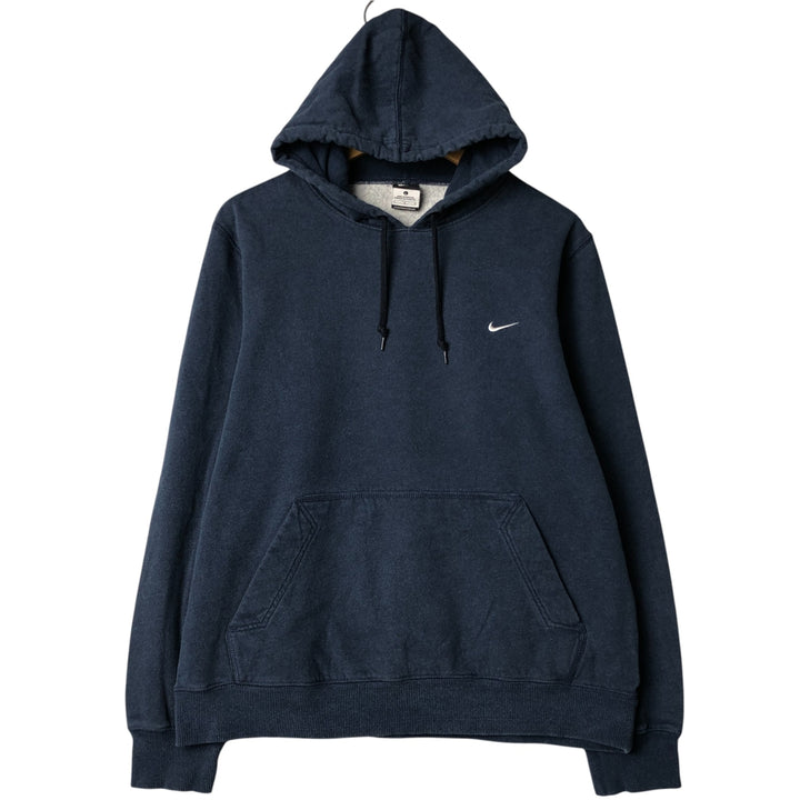 Nike Sweat Pullover Hoodie, Men's Size L cotton navy blue type Vintage Second Hand