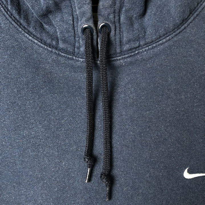 Nike Sweat Pullover Hoodie, Men's Size L cotton navy blue type Vintage Second Hand