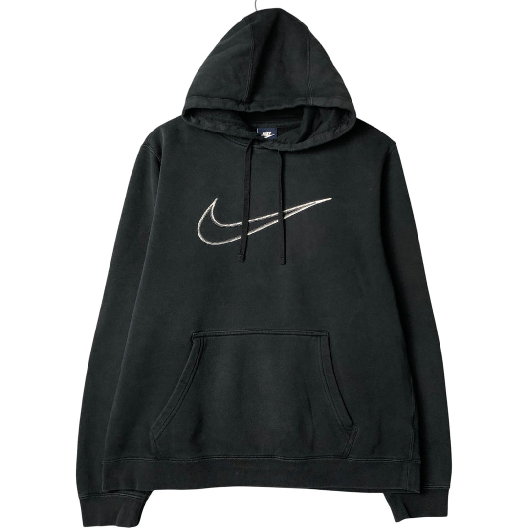 Nike Sweat Pullover Hoodie, Men's Size M cotton black type Vintage Second Hand
