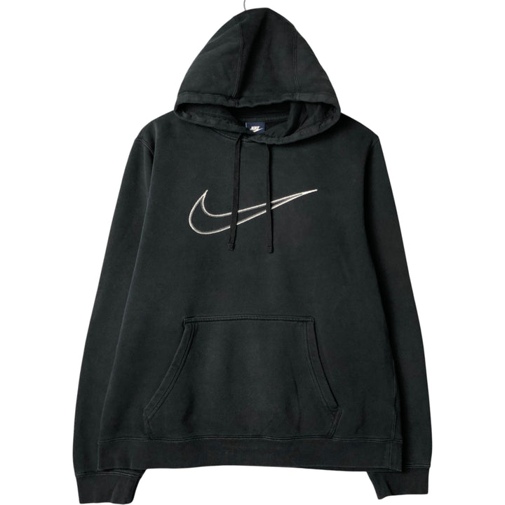 Nike Sweat Pullover Hoodie, Men's Size M cotton black type Vintage Second Hand