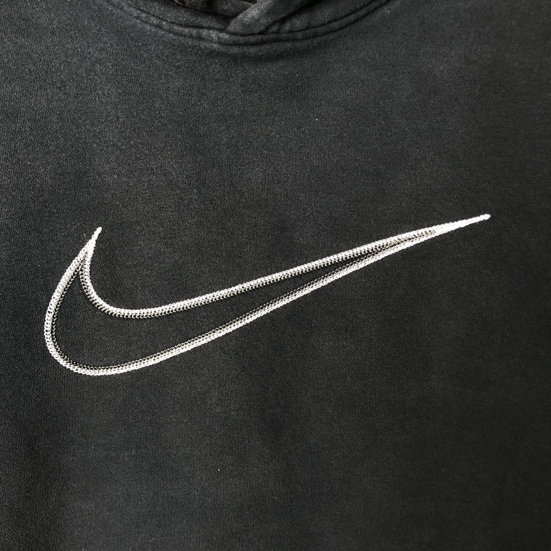 Nike Sweat Pullover Hoodie, Men's Size M cotton black type Vintage Second Hand