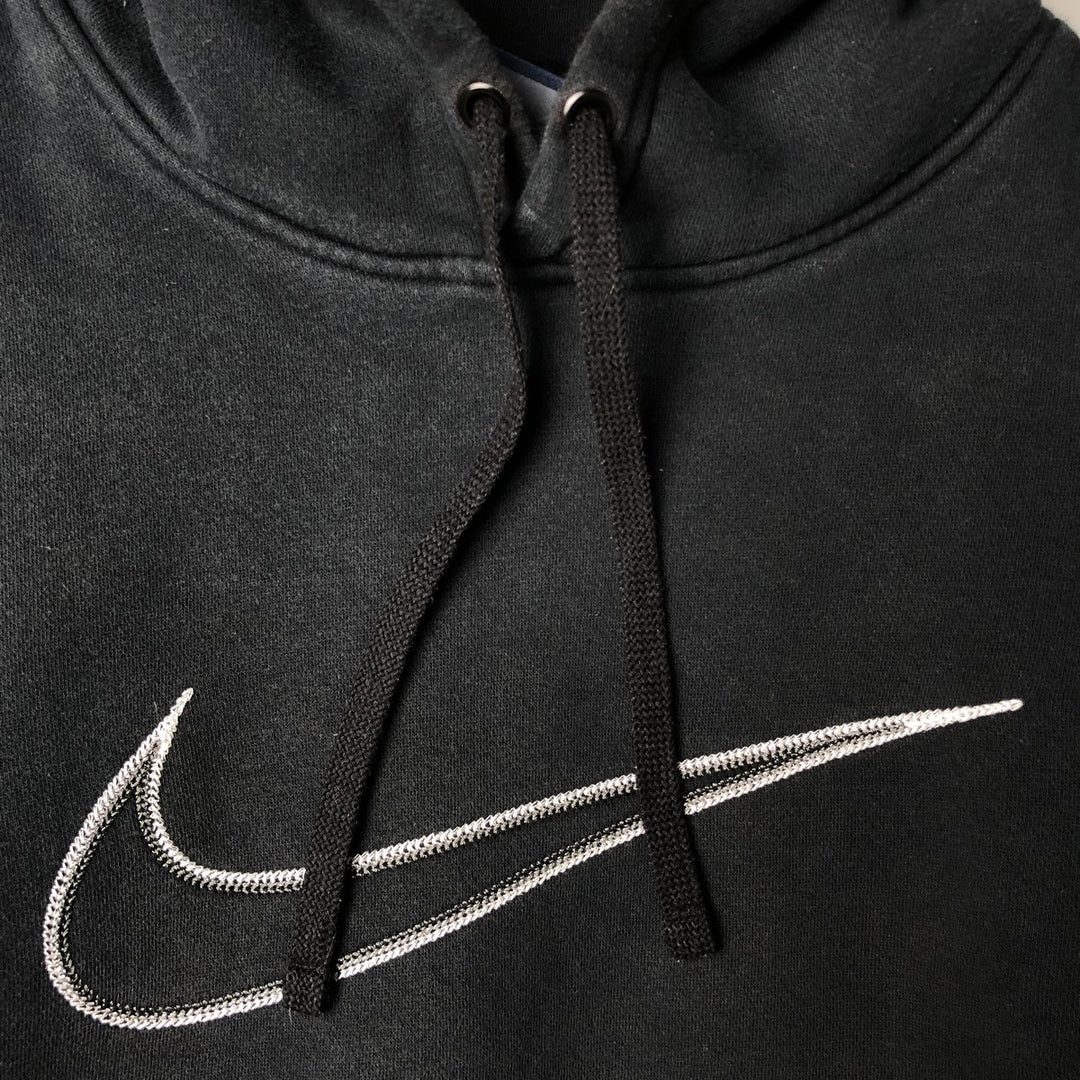 Nike Sweat Pullover Hoodie, Men's Size M cotton black type Vintage Second Hand