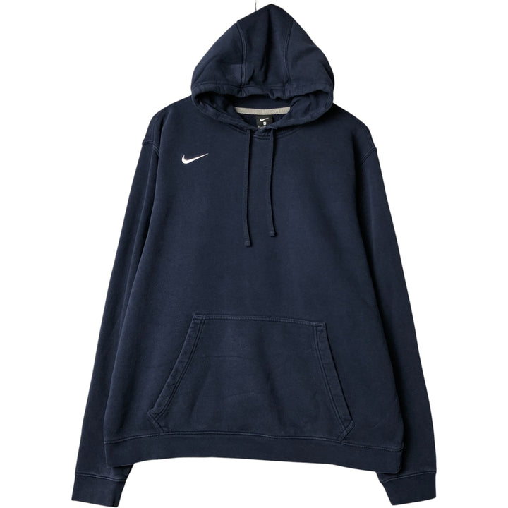 Nike Sweat Pullover Hoodie Men's XL Size cotton navy blue type Vintage Second Hand