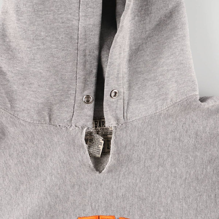 Steve & Barries College Sweat Pullover Hoodie, Men's Size L (approx.) cotton gray type Vintage Second Hand