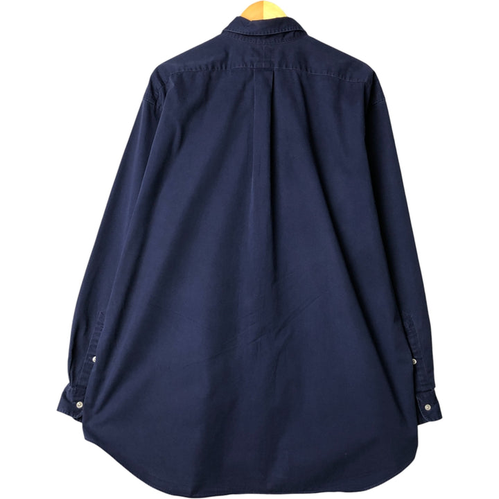 Ralph Lauren BLAKE long sleeve button down shirt, men's XL size cotton Navy blue Vintage Second Hand