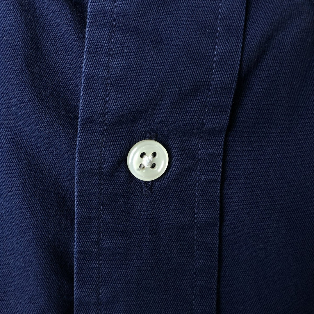 Ralph Lauren BLAKE long sleeve button down shirt, men's XL size cotton Navy blue Vintage Second Hand