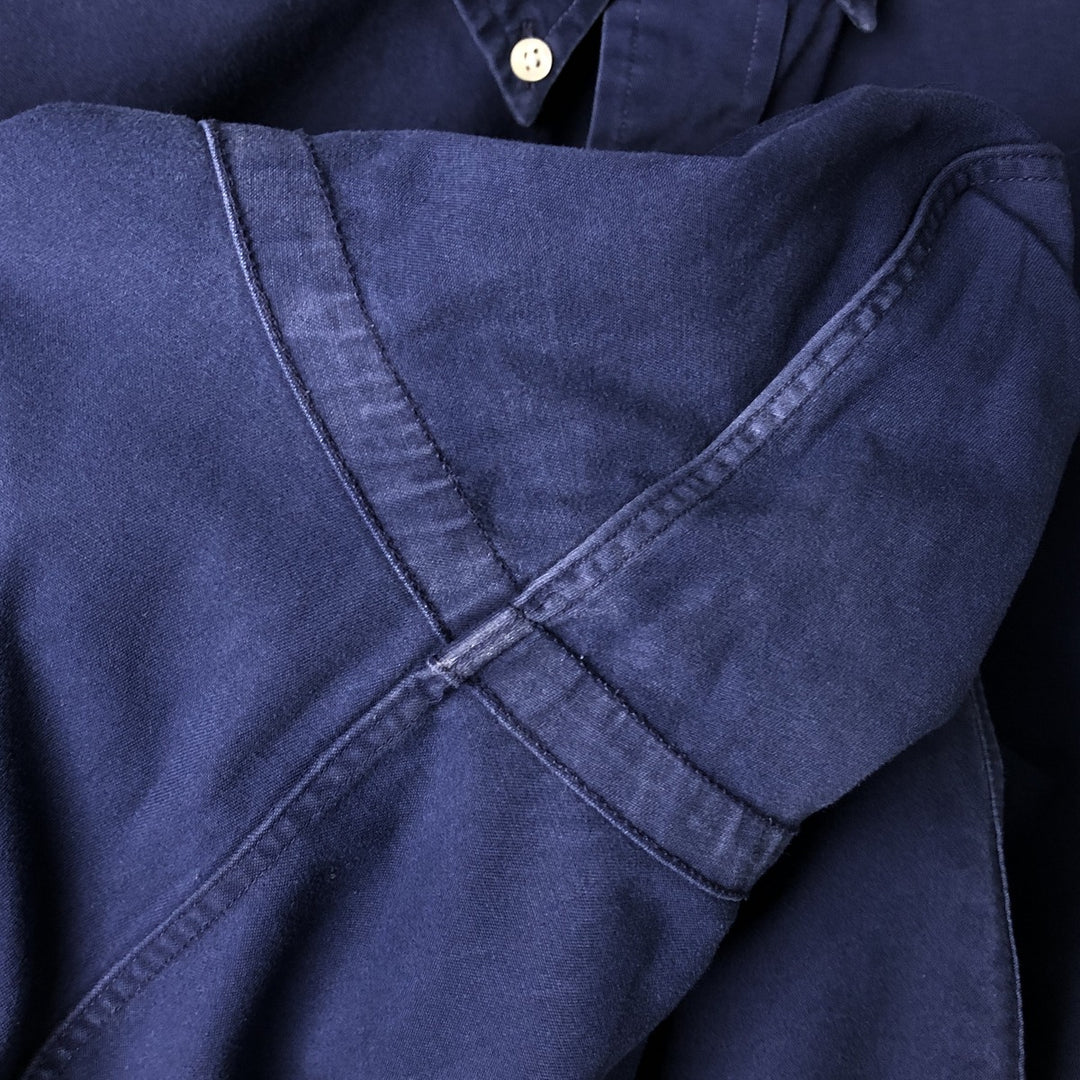 Ralph Lauren BLAKE long sleeve button down shirt, men's XL size cotton Navy blue Vintage Second Hand