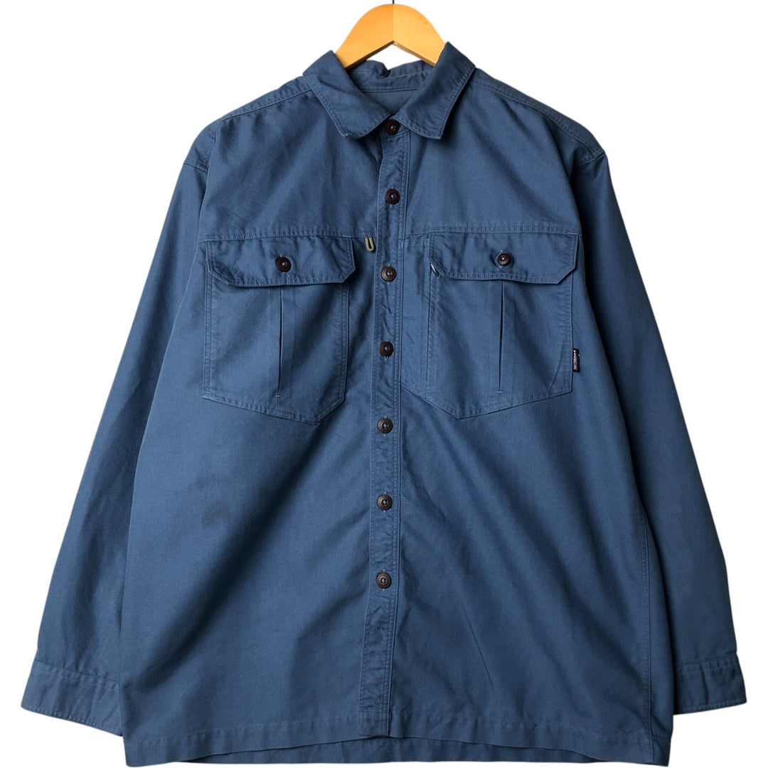 2000'S Patagonia 81970SP2003 Long Sleeve Polycotton Box Shirt, Men's Size Small cotton blue type Vintage Second Hand