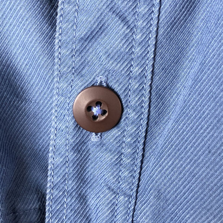 2000'S Patagonia 81970SP2003 Long Sleeve Polycotton Box Shirt, Men's Size Small cotton blue type Vintage Second Hand