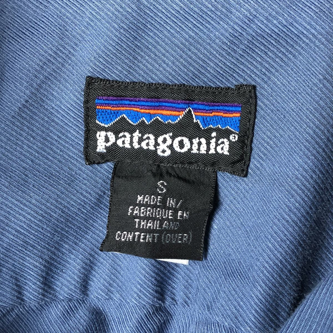 2000'S Patagonia 81970SP2003 Long Sleeve Polycotton Box Shirt, Men's Size Small cotton blue type Vintage Second Hand