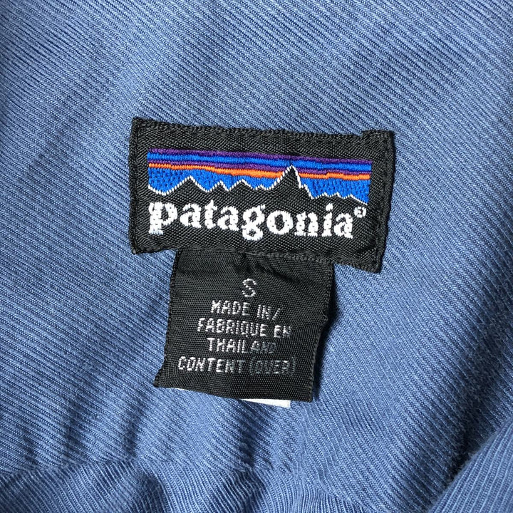2000'S Patagonia 81970SP2003 Long Sleeve Polycotton Box Shirt, Men's Size Small cotton blue type Vintage Second Hand