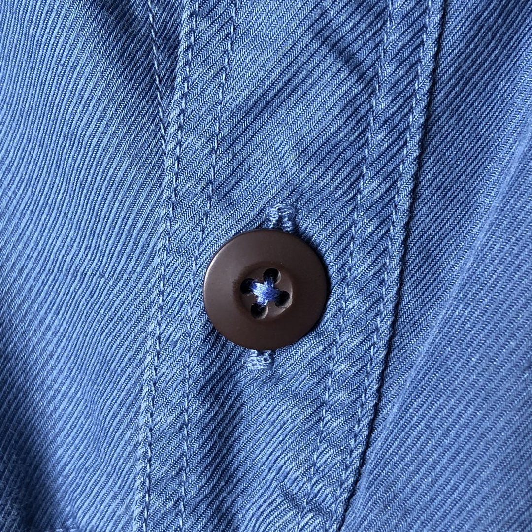 2000'S Patagonia 81970SP2003 Long Sleeve Polycotton Box Shirt, Men's Size Small cotton blue type Vintage Second Hand