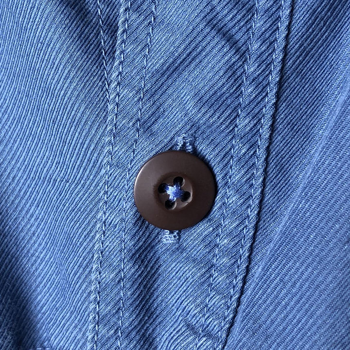 2000'S Patagonia 81970SP2003 Long Sleeve Polycotton Box Shirt, Men's Size Small cotton blue type Vintage Second Hand
