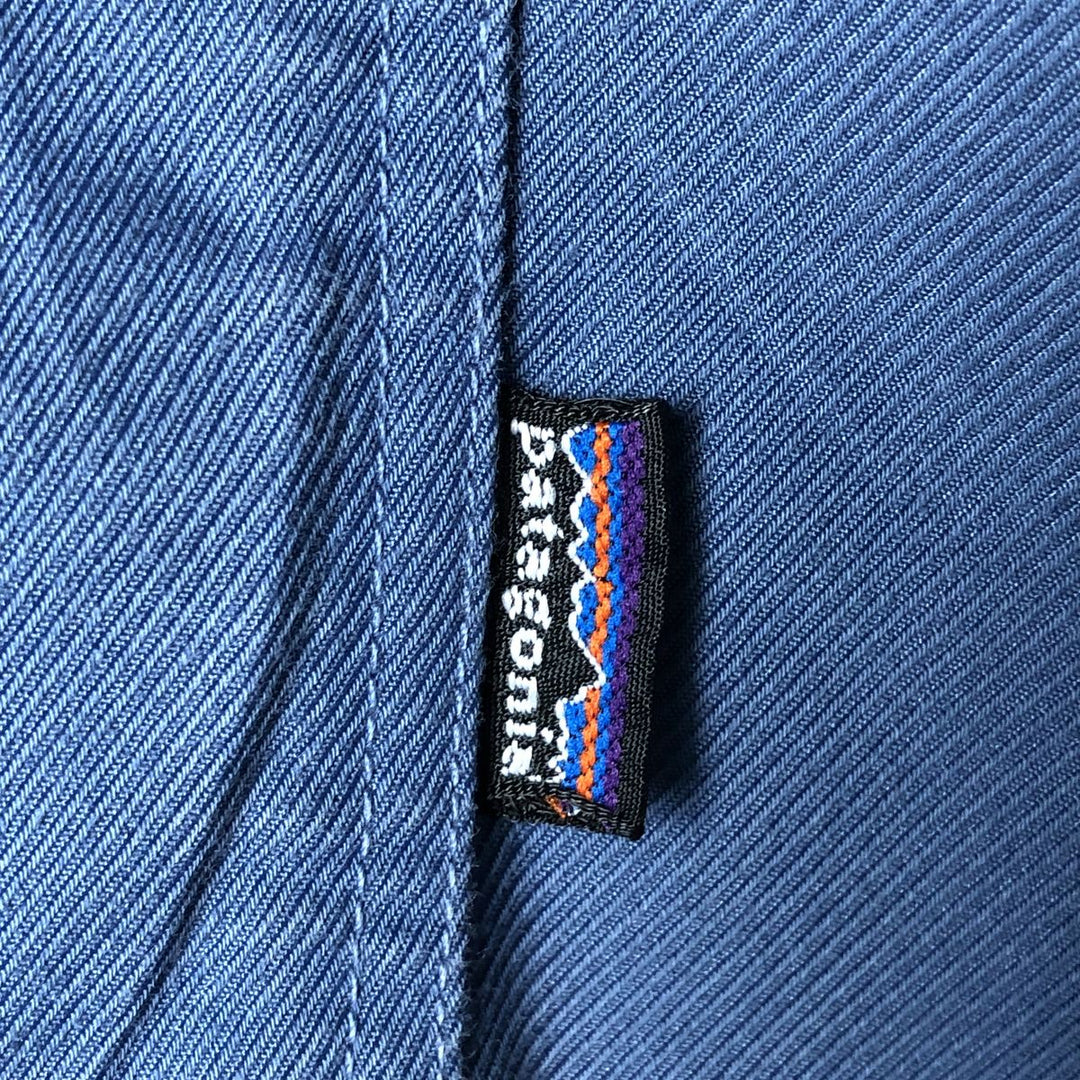 2000'S Patagonia 81970SP2003 Long Sleeve Polycotton Box Shirt, Men's Size Small cotton blue type Vintage Second Hand
