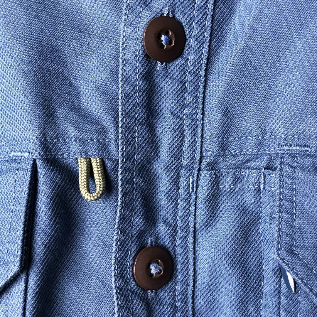 2000'S Patagonia 81970SP2003 Long Sleeve Polycotton Box Shirt, Men's Size Small cotton blue type Vintage Second Hand
