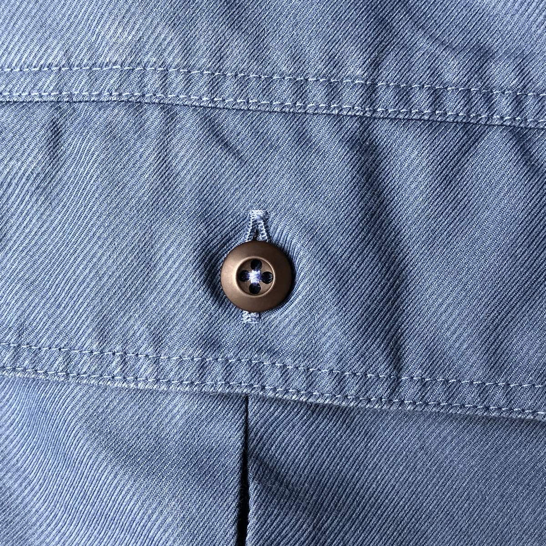 2000'S Patagonia 81970SP2003 Long Sleeve Polycotton Box Shirt, Men's Size Small cotton blue type Vintage Second Hand