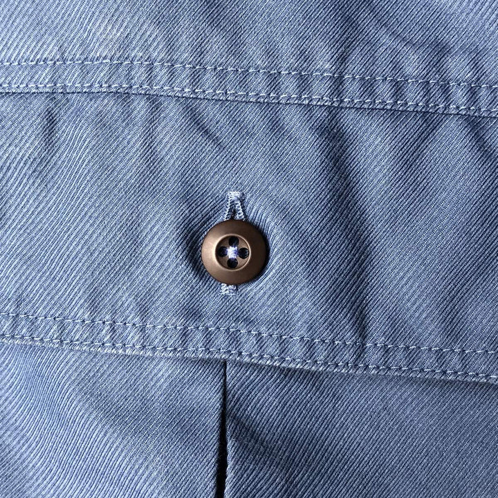 2000'S Patagonia 81970SP2003 Long Sleeve Polycotton Box Shirt, Men's Size Small cotton blue type Vintage Second Hand