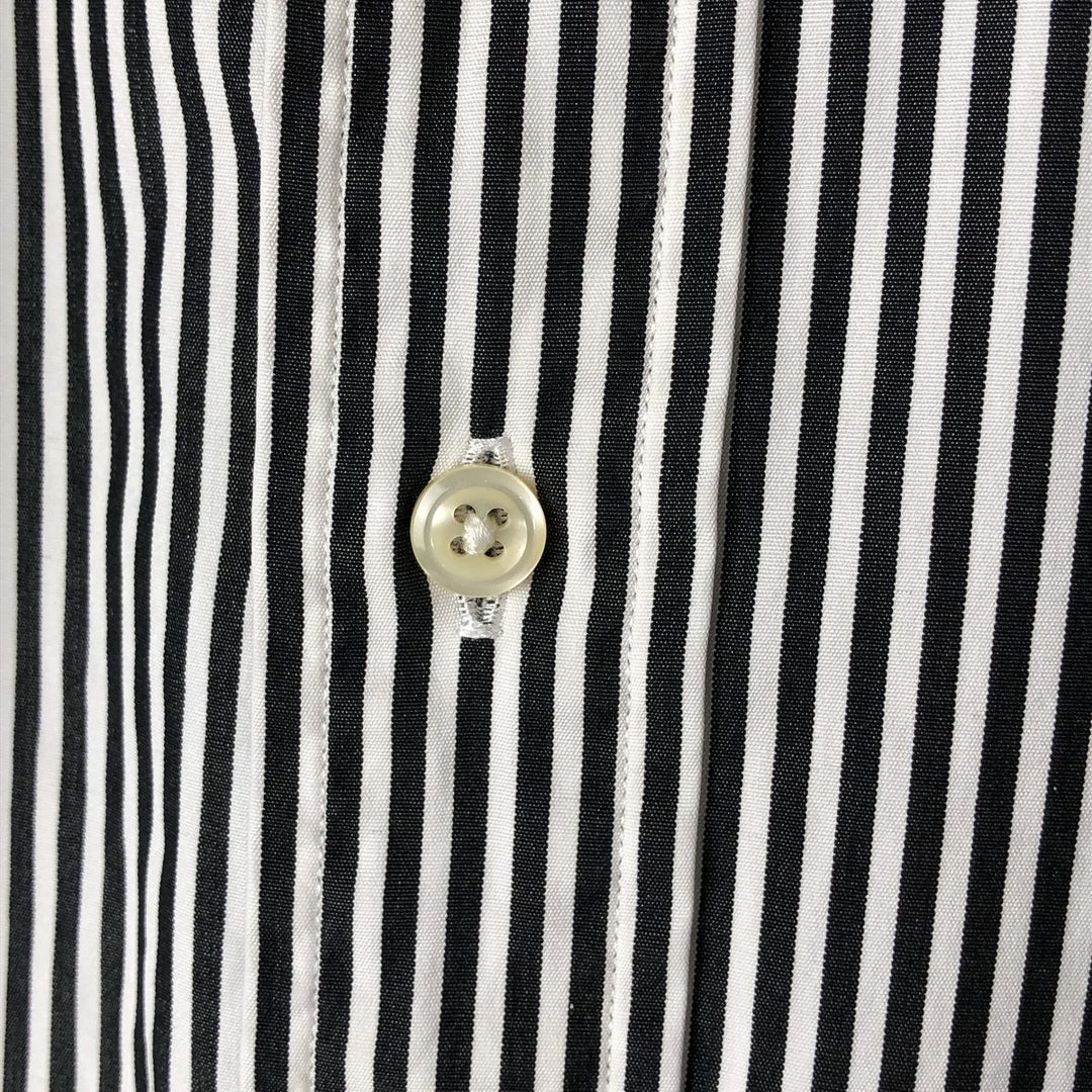 Ralph Lauren Classic Fit Long Sleeve Button Down Striped Shirt Men's Size L cotton black type Vintage Second Hand