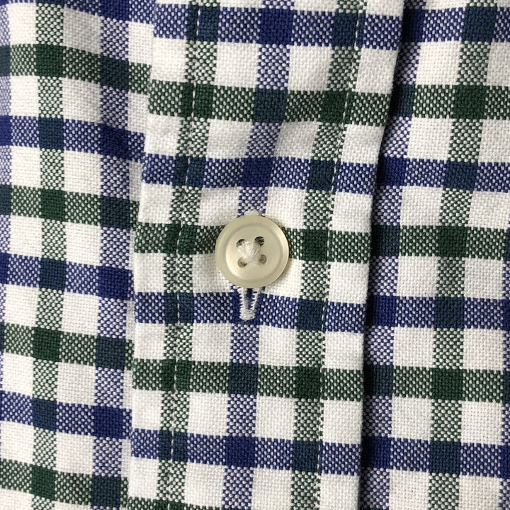 Ralph Lauren long sleeve button down check shirt, men's size L cotton white type Vintage Second Hand