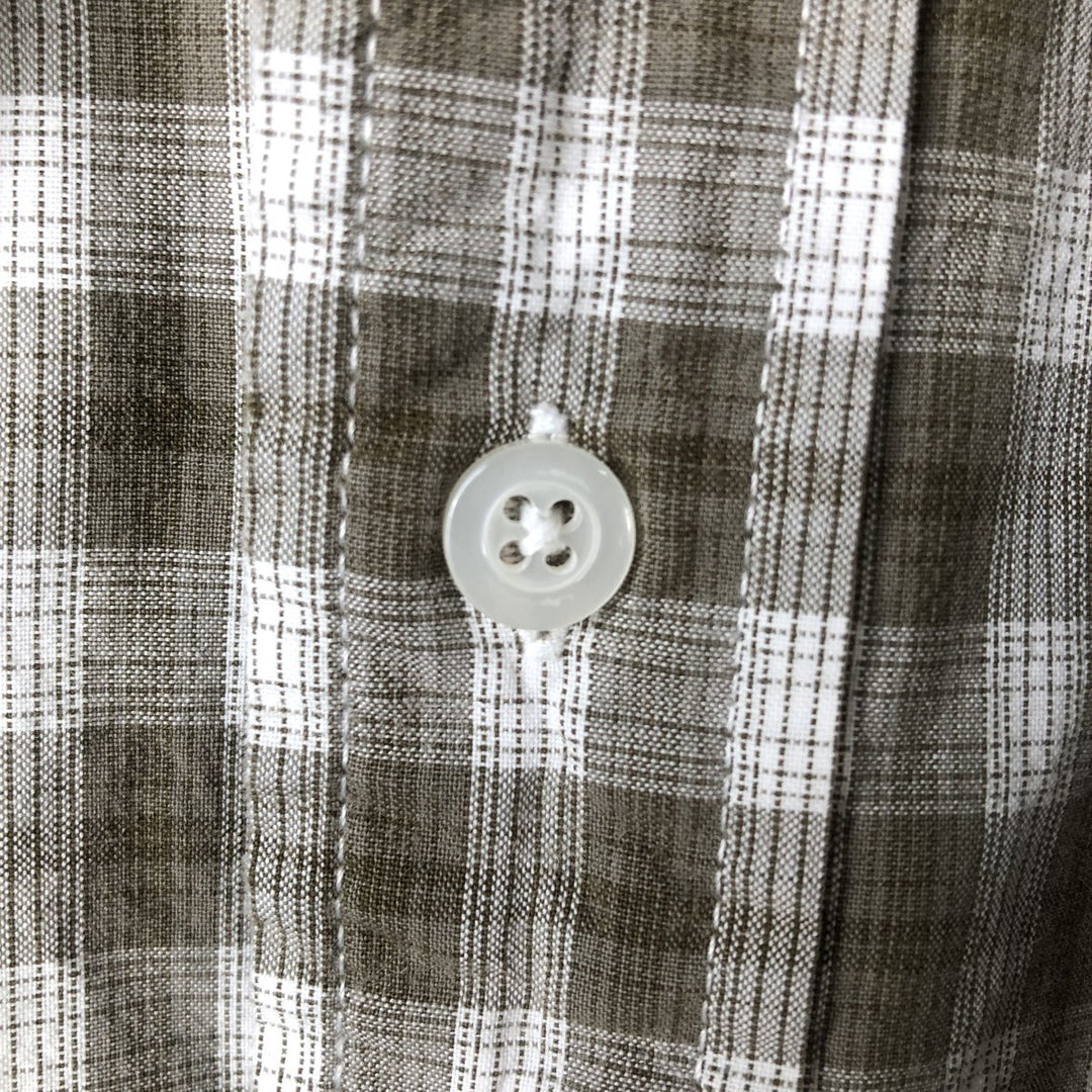 2000'S Eddie Bauer Check Pattern Short Sleeve Cotton Check Shirt, Men's XXL cotton green type Vintage Second Hand