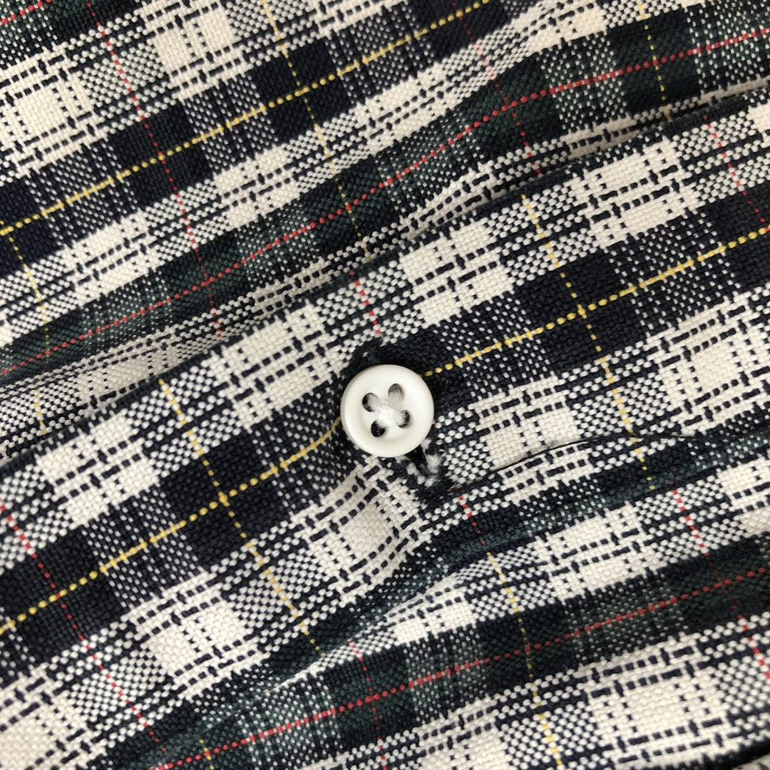 Ralph Lauren BIG SHIRT Long sleeve button-down check shirt Men's L size cotton white type Vintage Second Hand