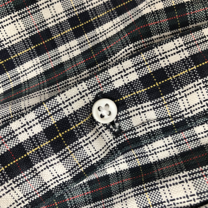 Ralph Lauren BIG SHIRT Long sleeve button-down check shirt Men's L size cotton white type Vintage Second Hand