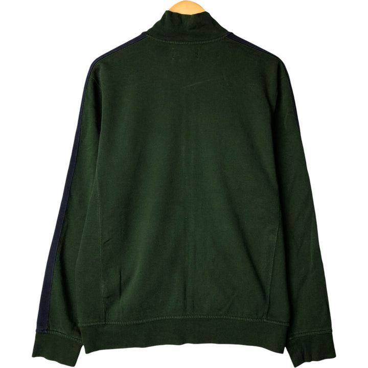Ralph Lauren POLO by Ralph Lauren high-neck full-zip sweatshirt, men's size L cotton Green type dark green Vintage Second Hand