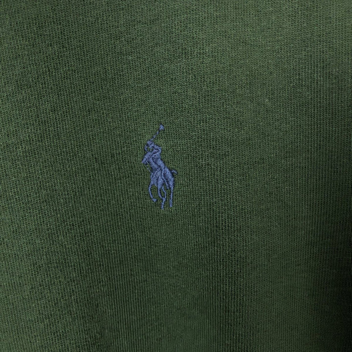 Ralph Lauren POLO by Ralph Lauren high-neck full-zip sweatshirt, men's size L cotton Green type dark green Vintage Second Hand