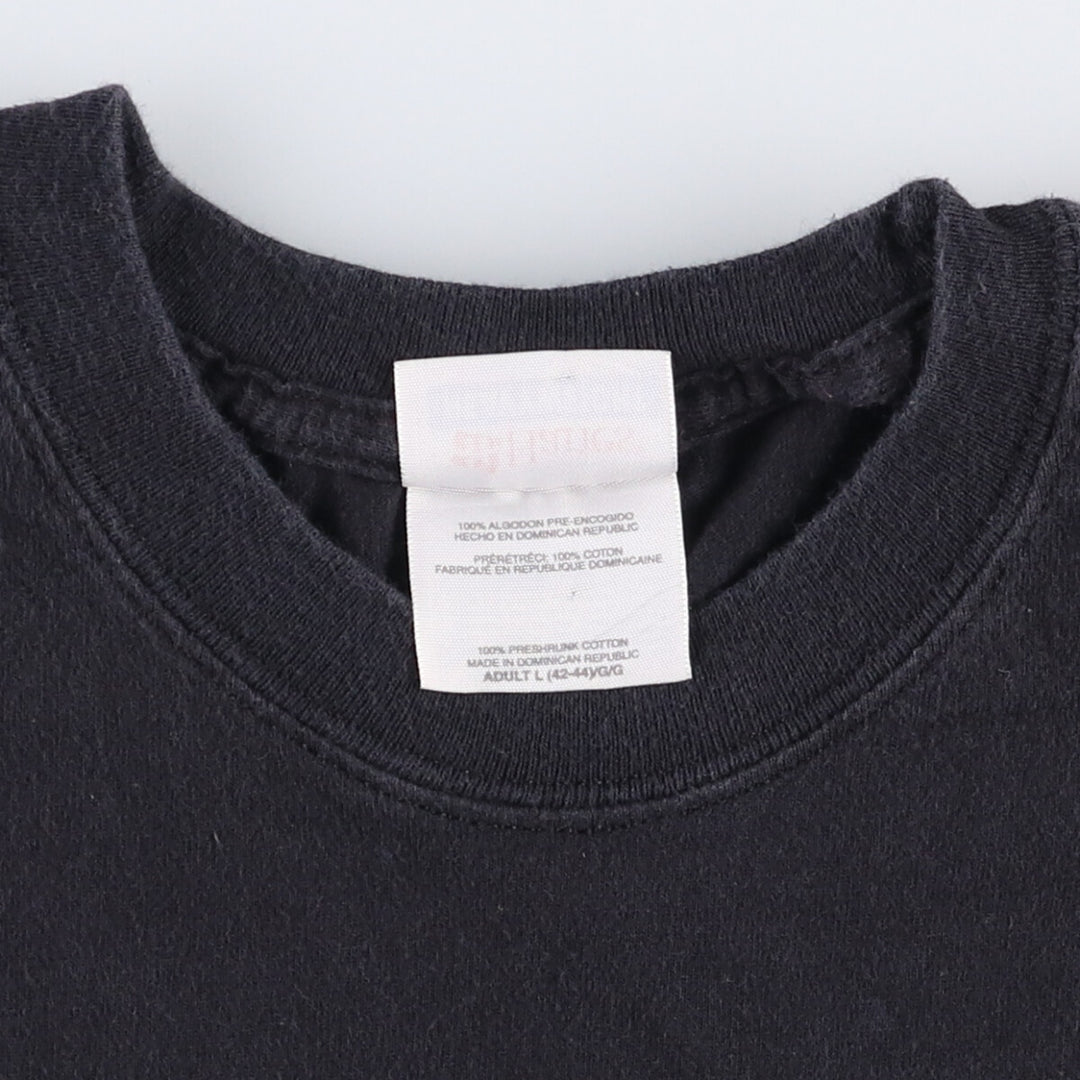 2000'S Hanes METALLICA Band T-Shirt, Men's Size L cotton black type Vintage Second Hand