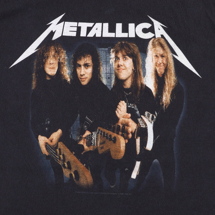 2000'S Hanes METALLICA Band T-Shirt, Men's Size L cotton black type Vintage Second Hand