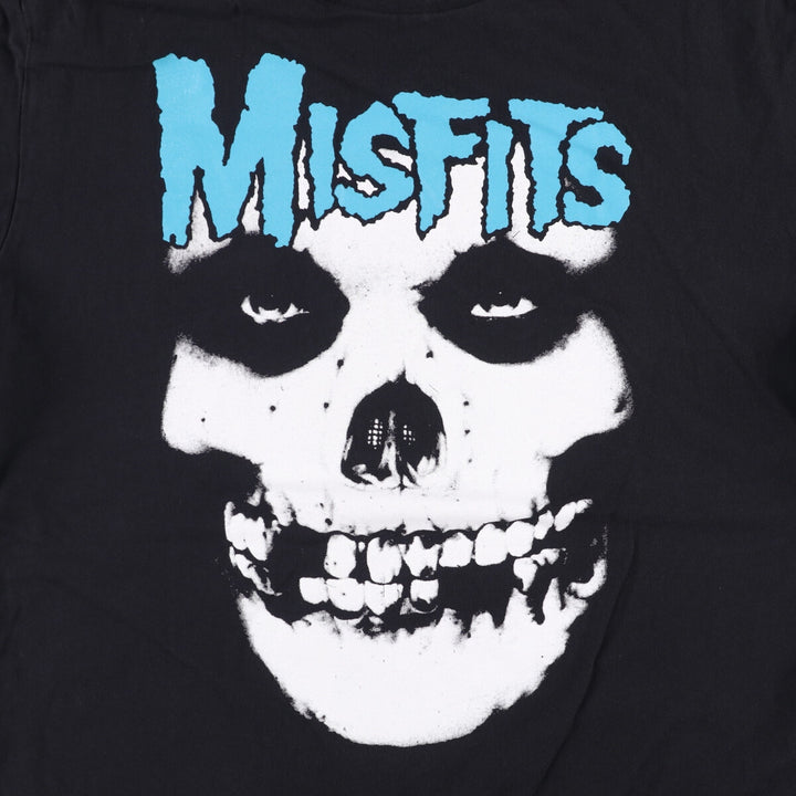 MISFITS Skull Pattern Band T-shirt, Men's M size unclear black type Vintage Second Hand