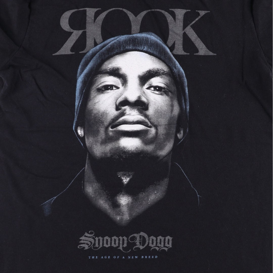 SNOOP DOGG Snoop Dogg Rap T-shirt Rap T Men's M size cotton black type Vintage Second Hand