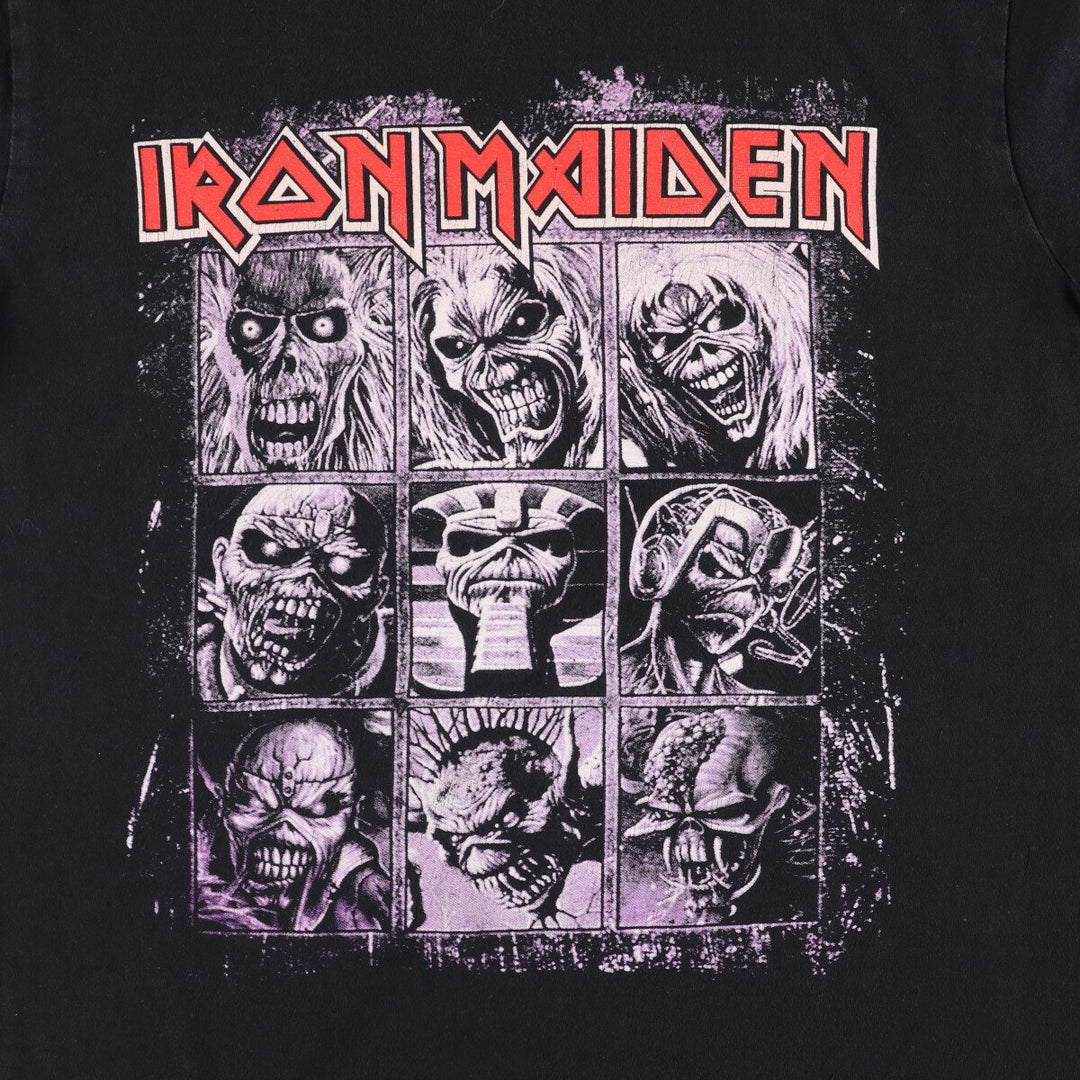 SEL IRON MAIDEN Band T-Shirt, Men's Size Medium cotton black type Vintage Second Hand