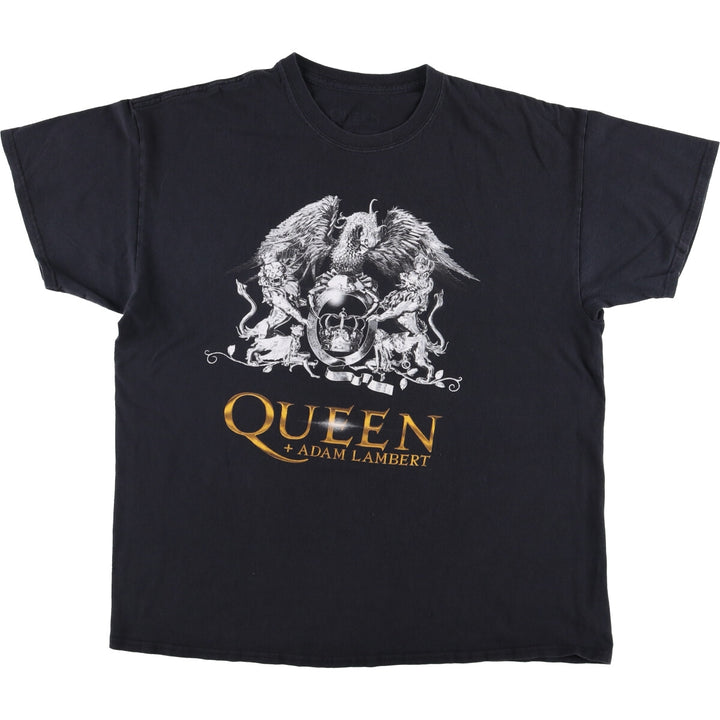 QUEEN Band T-shirt, Men's XL size cotton black type Vintage Second Hand