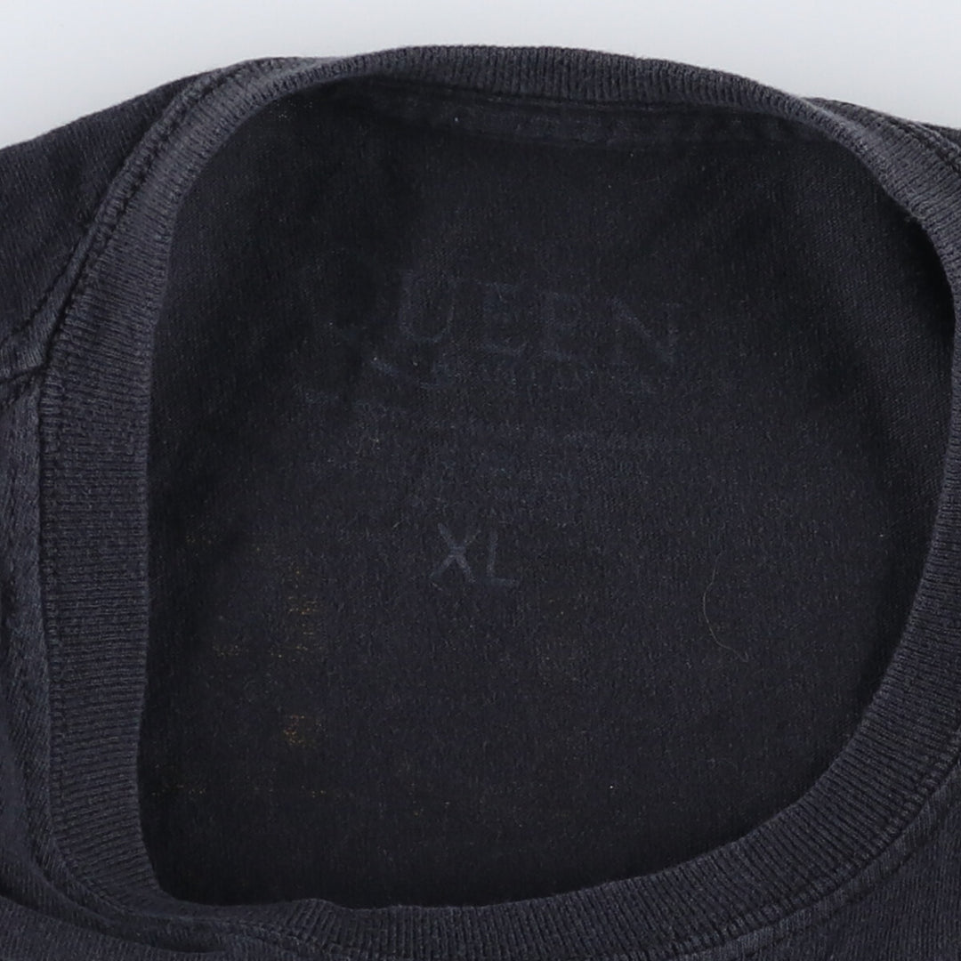 QUEEN Band T-shirt, Men's XL size cotton black type Vintage Second Hand