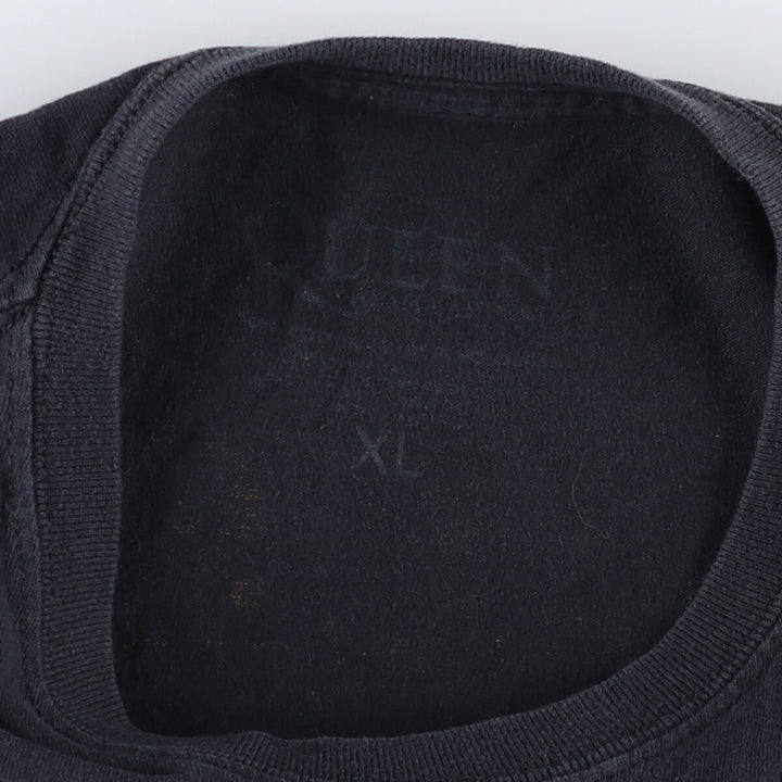 QUEEN Band T-shirt, Men's XL size cotton black type Vintage Second Hand