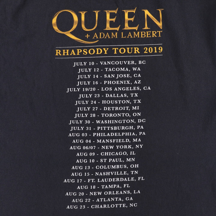 QUEEN Band T-shirt, Men's XL size cotton black type Vintage Second Hand