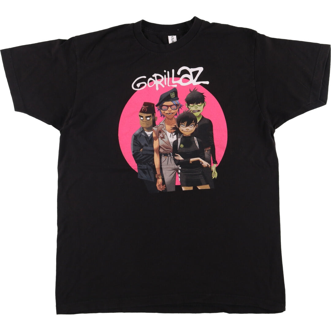 TULTEX GORILLAZ Gorillaz Band T-Shirt, Men's Size L cotton black type Vintage Second Hand
