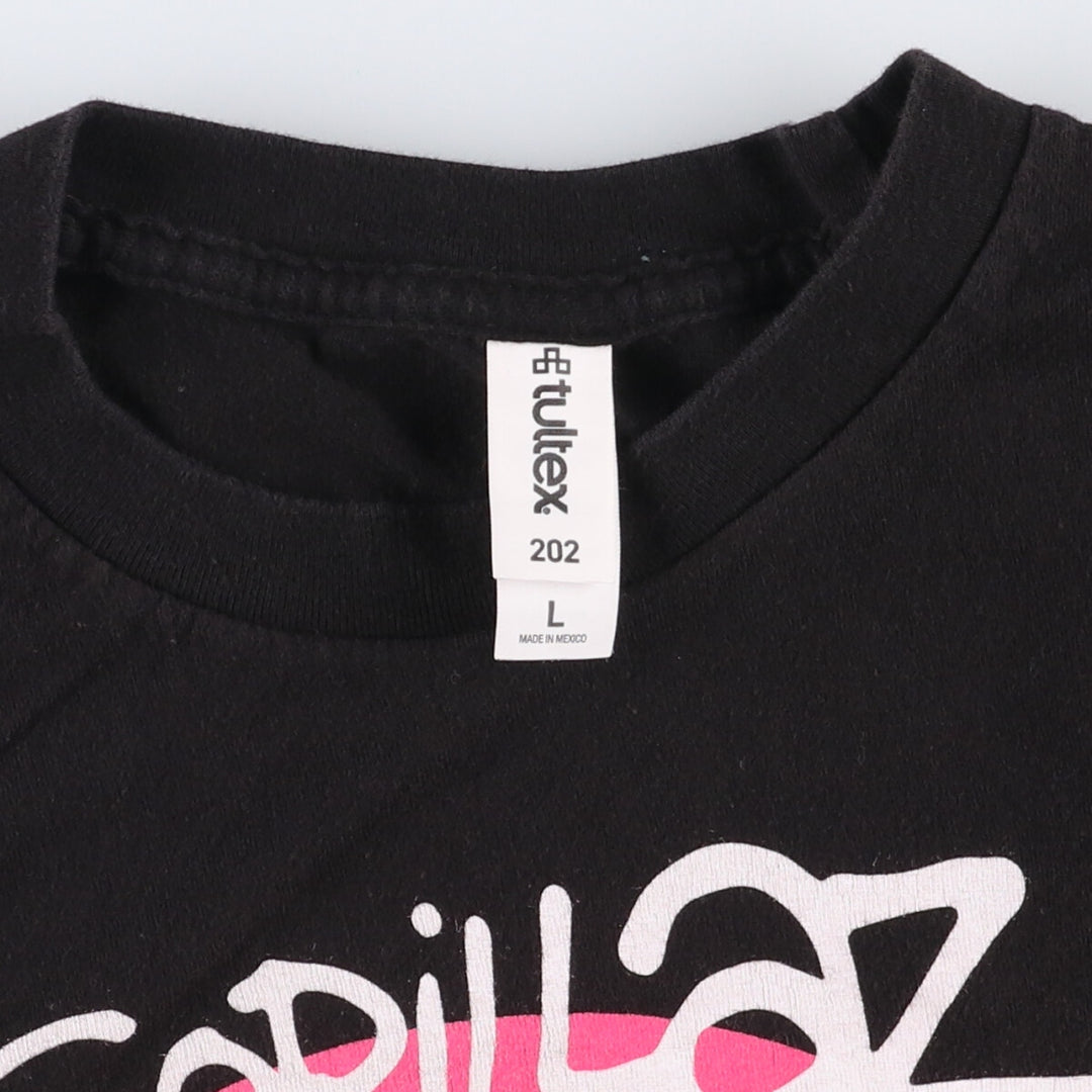 TULTEX GORILLAZ Gorillaz Band T-Shirt, Men's Size L cotton black type Vintage Second Hand