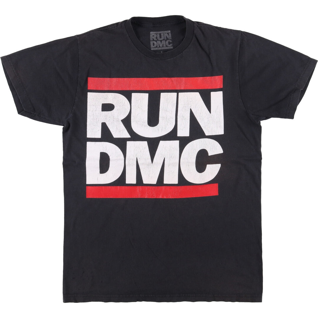 RUNDMC Rap T-shirt, Men's L size cotton black type Vintage Second Hand