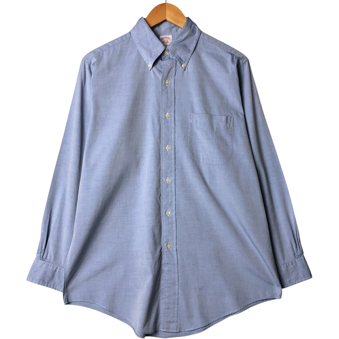 Brooks Brothers Est.1818 Long Sleeve Button Down Shirt, Men's M Size cotton Blue type light blue Vintage Second Hand